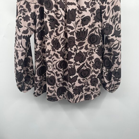 Loft Womens Floral Long Sleeve Top Multicolor Size Medium - Picture 3 of 9